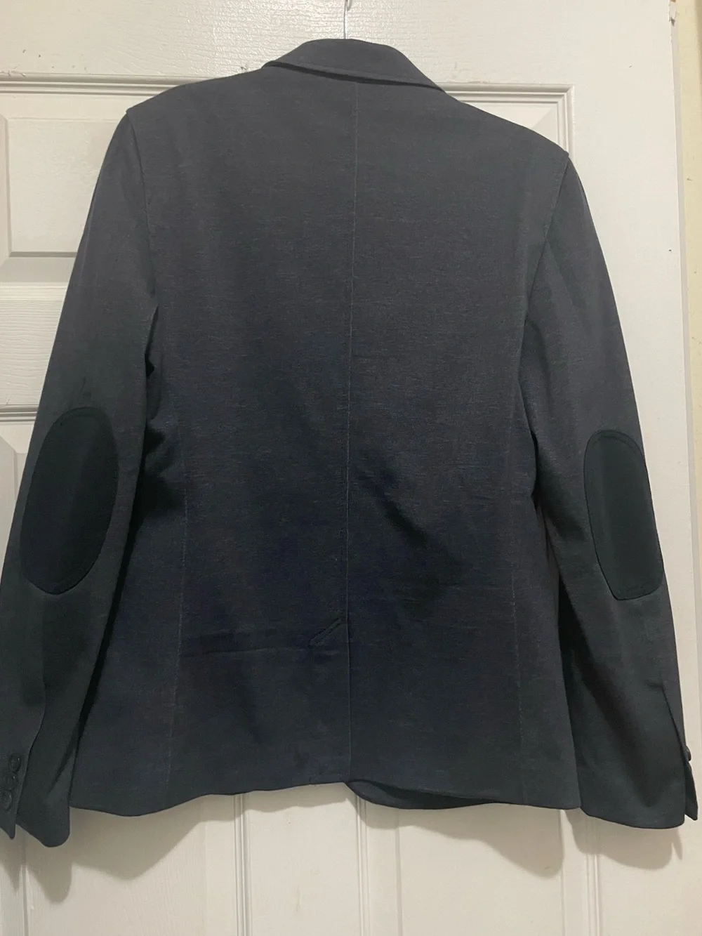 H&M Men's Dark Navy Knit Blazer - Single-Breasted Sport Coat